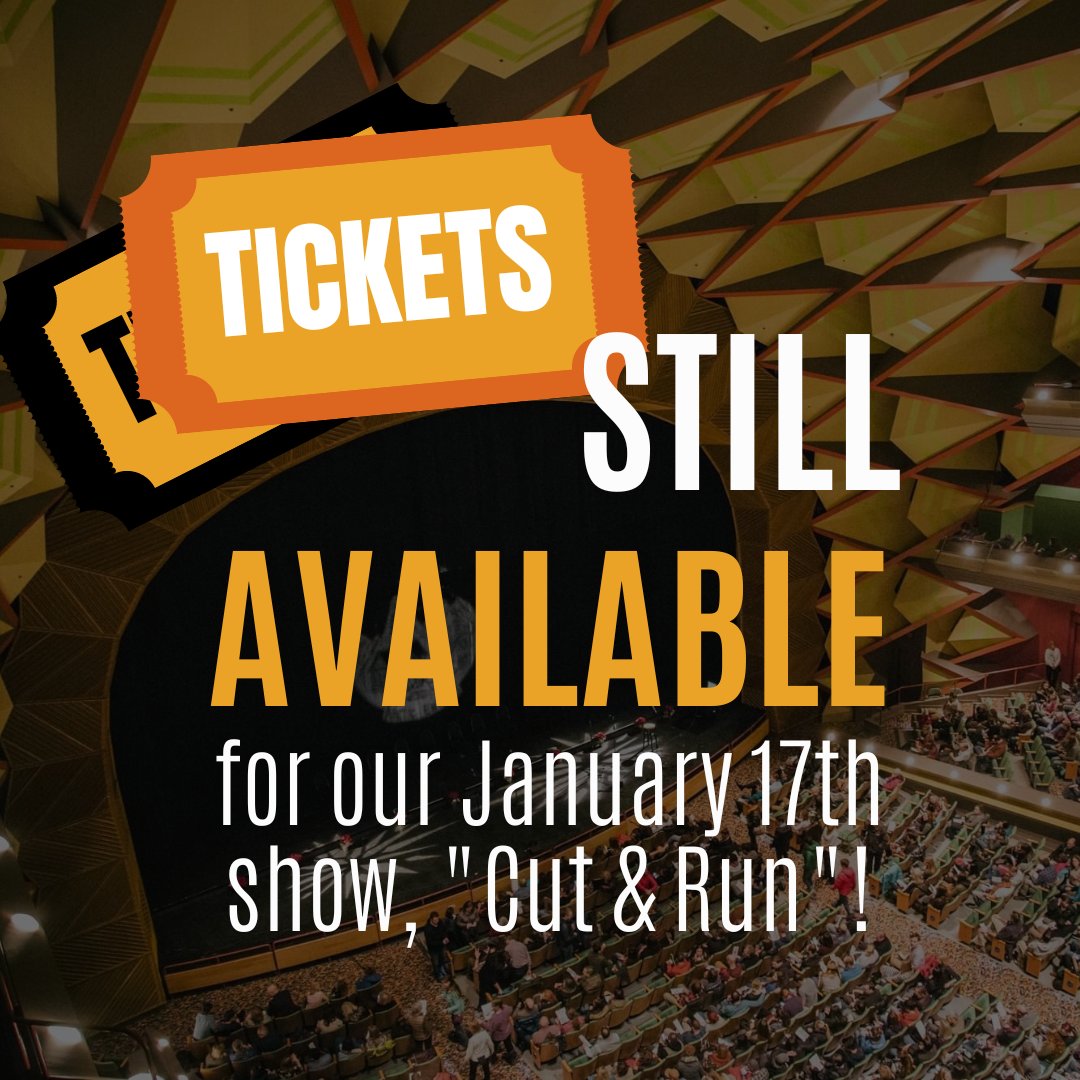 Tickets are STILL AVAILABLE for our January 17th show, “Cut and Run”! Twice as many available because we’re in the big auditorium at <a href="/AlaskaPAC/">AlaskaPAC</a> Tickets are $20 and some tickets available for $15 We will have an ASL interpreter, buy <a href="/CenterTix/">CenterTix</a> centertix.com/events/arctic-…