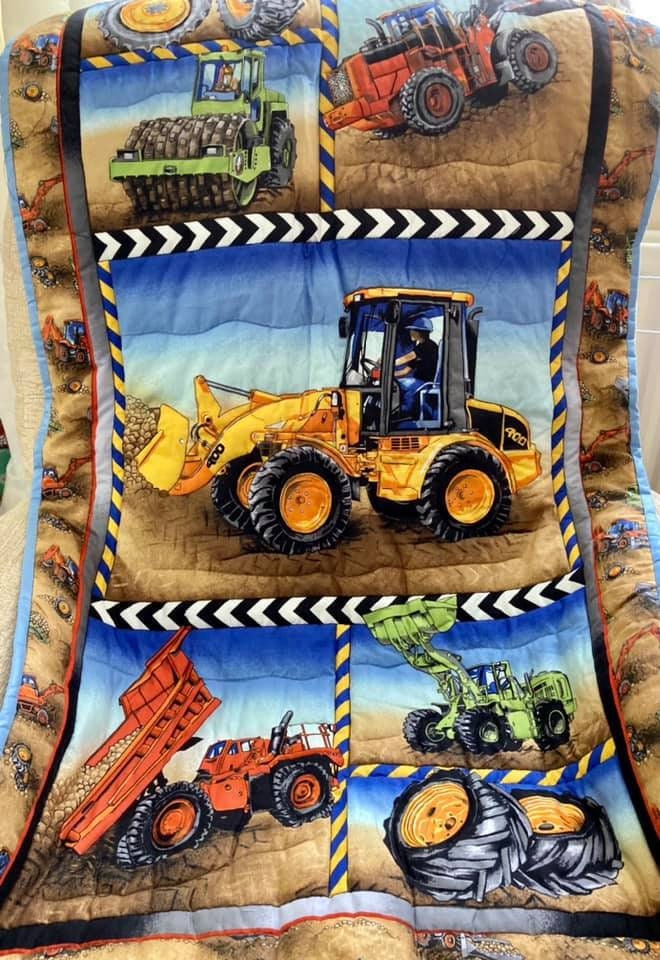 QuiltsforDreams's tweet photo. Excited to share the latest addition to my #etsy shop: Handmade quilt with yellow digger and trucks, quilted digger blanket, lap blanket, boys room, girls room, baby shower gift, chair throw, https://t.co/g3zmm5leyN #yellow #blue #yellowdigger #lapblanket #handmadequil https://t.co/B24StJRwd2
