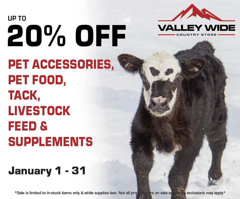 Kick the new year off by stocking up on all your pet and livestock needs! Save up to 20% all month long during our New Year Sale! Shop your local store or online at shop.valleywidecoop.com/promos
#valleywidecountrystore #newyear2023 #newyearsresolutions #livestockfeed #livestockfarming