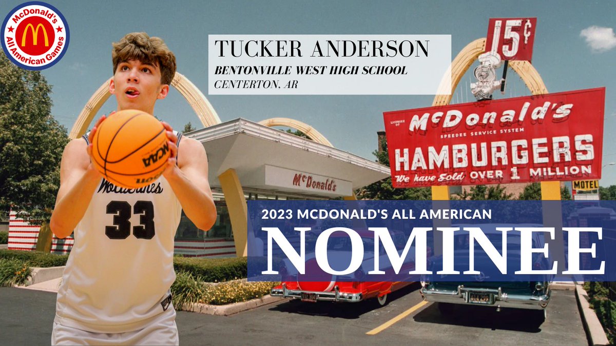 Congratulations to 2023 Arkansas McDonald’s All American Nominee <a href="/TuckoA12/">Tucker Anderson</a> 🍔🍟