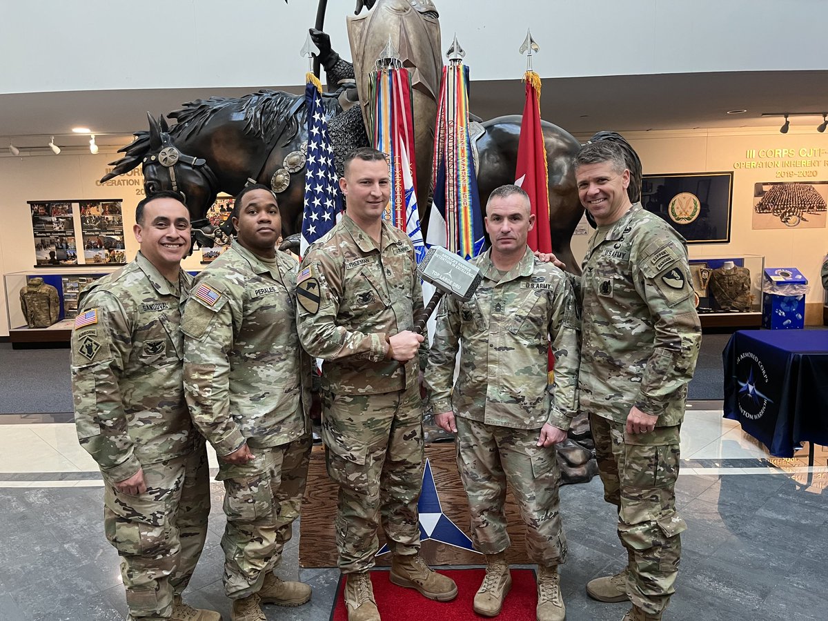 36thENBDE's tweet image. Who doesn't want to be an Engineer?

36th Engineer Brigade is the first large category direct reporting unit to meet its retention mission for FY22 and FY23!  For their incredible work, @iii_corps presented our retention teams with the following award.

#StayRugged #StayReady