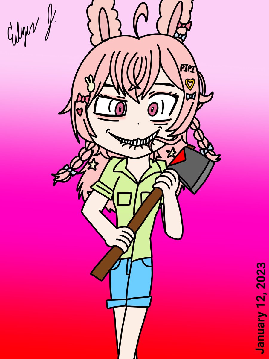 My first vtuber fanart on digital. Pipkin Pippa #MMOARTPG