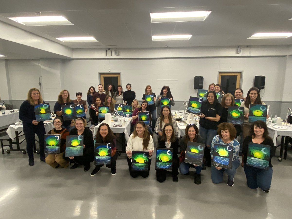 What a great way to  kickoff Wantagh’s  Employee Wellness Program, with our first event! A great night painting with Wantagh’s very own incredible Art department! <a href="/WantaghSchools/">Wantagh Schools</a> <a href="/WantaghMusicArt/">Wantagh Music & Art</a>