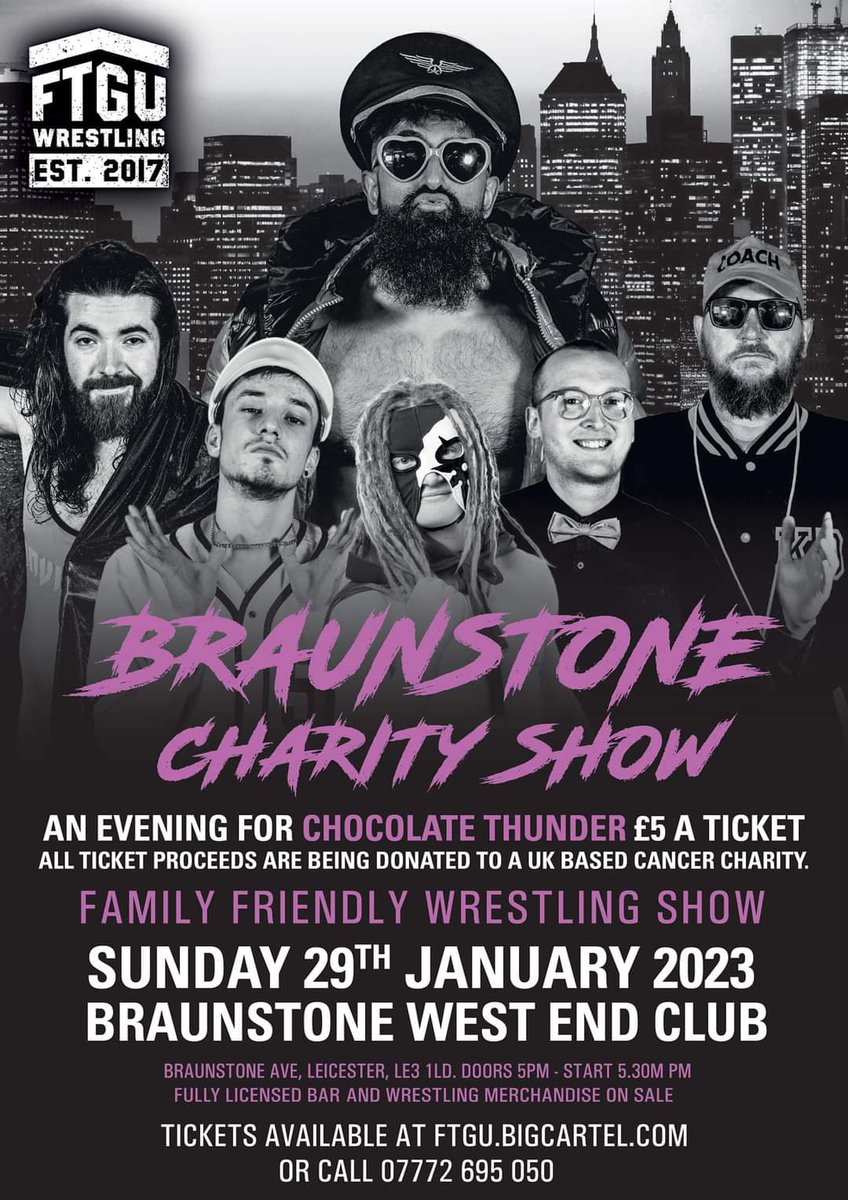 Looking forward to shooting my first show of year and what better way to kick off 2023 than with a charity show for the main man @Choccy_Thunder 💜

#britwres #indiewrestling #prowrestling #videography #videoproduction #cancercharity #cancerresearch