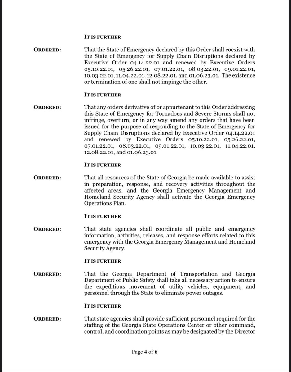 GovKemp's tweet image. Throughout this evening, Marty’s and my thoughts will return to those impacted by today’s severe storms and tornadoes.

I have declared a State of Emergency and ordered all relevant agencies to respond with an all-hands-on-deck approach to the affected communities.