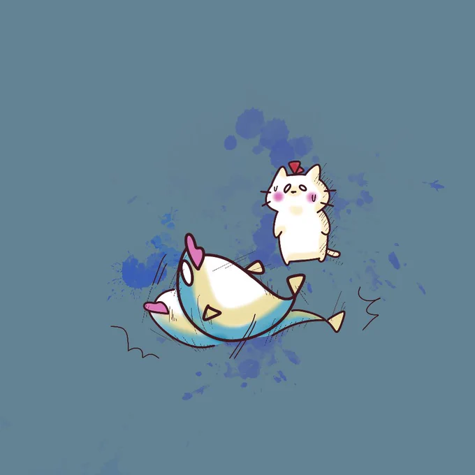 駄々をこねるブリ!そんな日もあるよね!飲みに行こう!#イラスト #猫イラスト #金曜日 #お疲れ様 