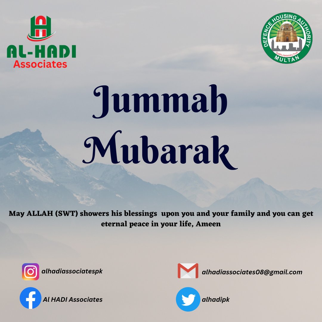 alhadipk's tweet image. #alhadi #alhadiassociates #BlessedFriday #JummahMubarakEveryone   #RumanzaGolfCourse #Multan #DHAMultan #dhalahore #dha  #builders #construction #life #realtors #home #multan #lahore #bahriatown   #trendingnow #trending #office #today #weekend  #mindset #property #realestate