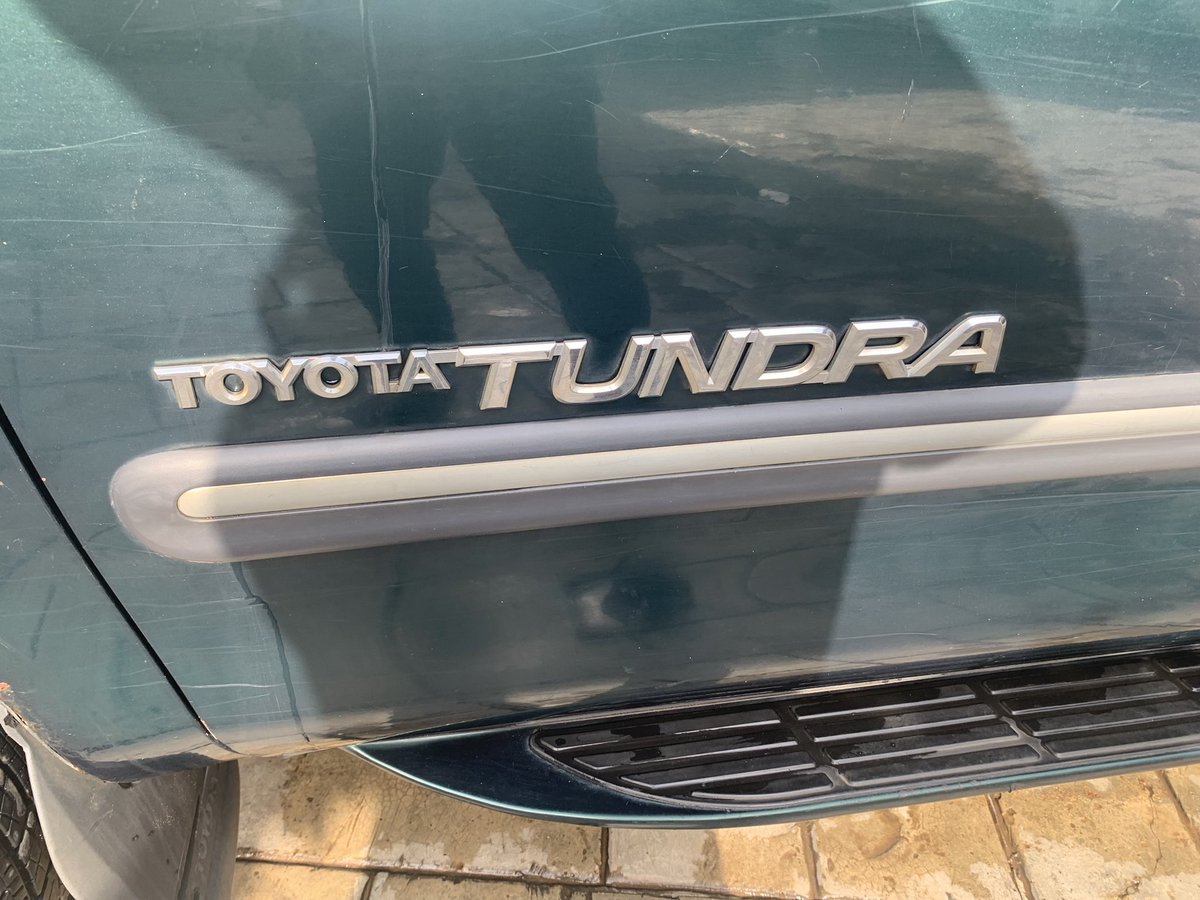 Totally Accidents free 
99/2000 Toyota Tundra SR5
Double cabin 
V8 engine 
Big tyres 
Ac working perfect 
Full duty paid 
3.9m to owner 
Settlement 100k 
JIGAMAN AUTOS!!!