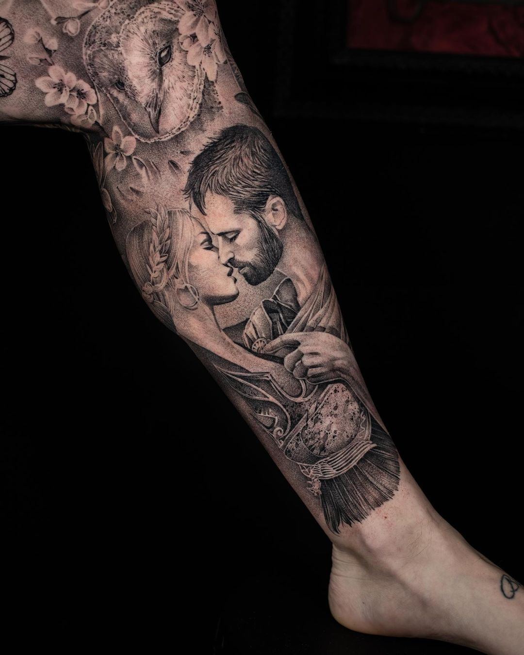 Steve Morris : Tattoos : Black and Gray : The Passion