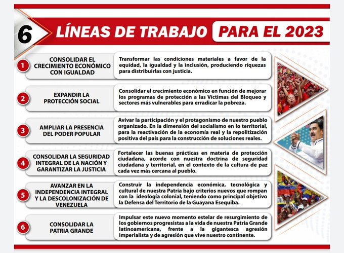 gmhogarespatria's tweet photo. 🔴#EnVivo | Pdte. @NicolasMaduro: Estos son los 6 lineamientos para este 2023, tenemos líneas claras para consolidar el crecimiento económico y garantizar el vivir viviendo

#MensajeAnual2023 
#ConMaduroSePuede https://t.co/JeNw0fN3iX