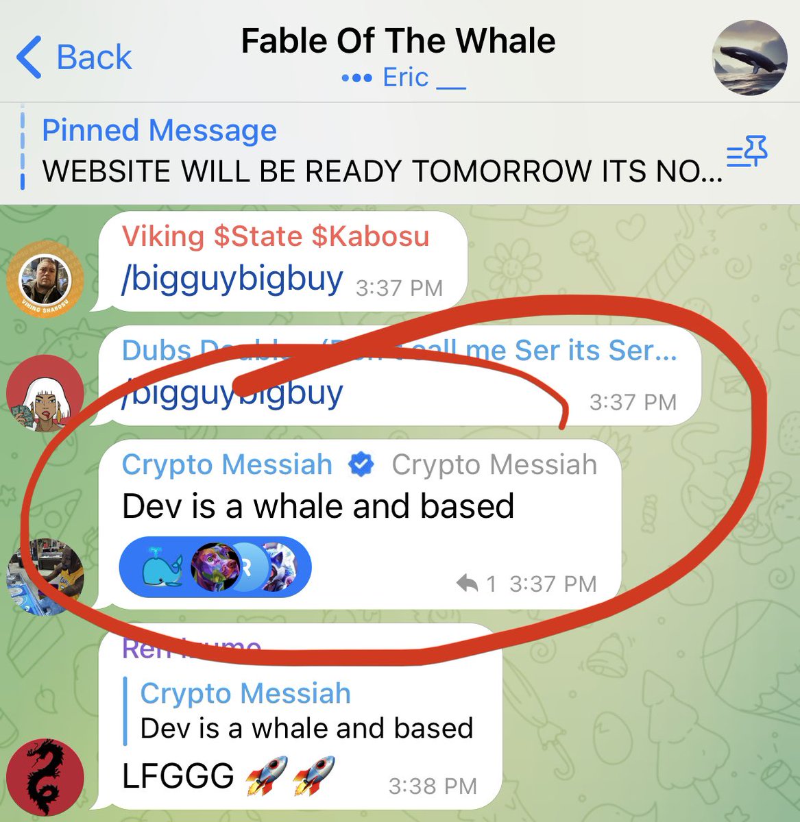 Fable of the Whale 🐳🐳🐳🐳🐳
$BigGuy #1000x
t.me/FableOfTheWhale
<a href="/1goonrich/">Quasar.Exe</a> #Based #Whale