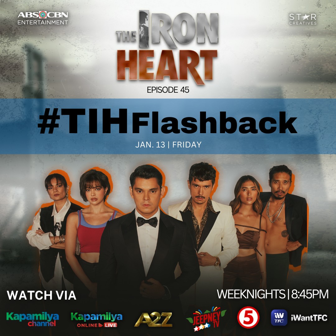 StarCreativesTV's tweet photo. Kailangan BALIKAN, upang malaman ang mga posibilidad sa HINAHARAP! πͺπ»
Gamitin ang hashtag, #TIHFlashback mamayang 8:45PM!
See you sa Twitter! π
#TheIronHeart! WEEKNIGHTS, sa Kapamilya Channel, Kapamilya Online Live, A2Z, JeepneyTV, TV5, at iWantTFC! π€π»
#TIHFlashback https://t.co/c1zuXJLBsE