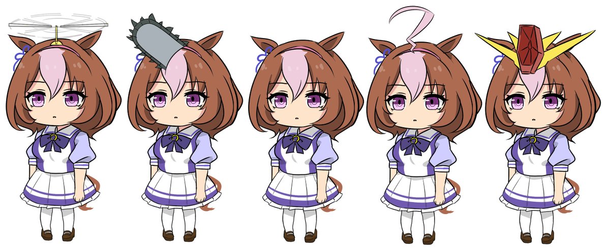 1girl ahoge animal ears bangs bow bowtie brown footwear  illustration images