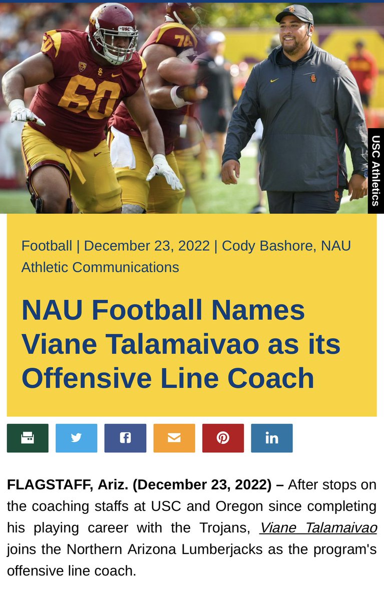 Former Centennial Husky and USC Trojan <a href="/CoachViane/">Viane Talamaivao</a> is one of the best humans you will find in the sport of college football 🏈 . 

So proud of his growth as a coach, he will have his own program one day.