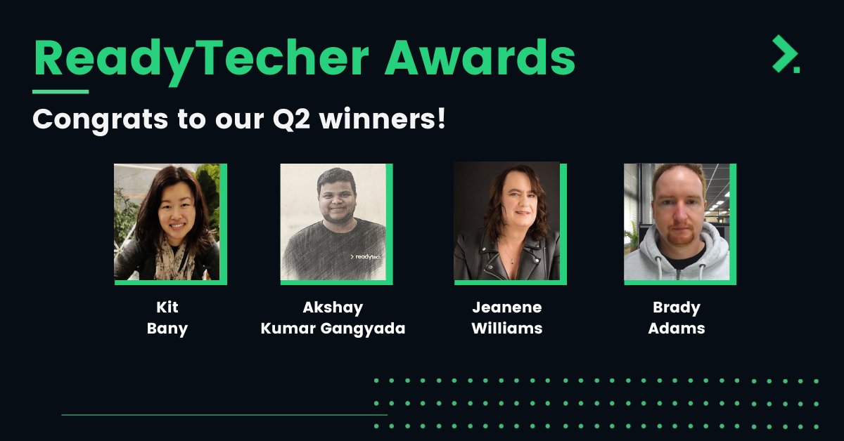 Big congrats to these rockstar ReadyTechers for embodying the ReadyTech spirit day in &amp; day out! 👏
#people #recognition