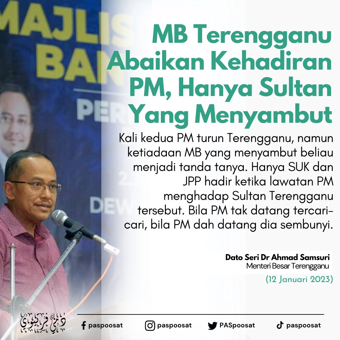 Jabatan_AntiPN's tweet photo. "Dia kan MB New Zealand, bukan MB Terengganu". https://t.co/afYbK3Wcpk