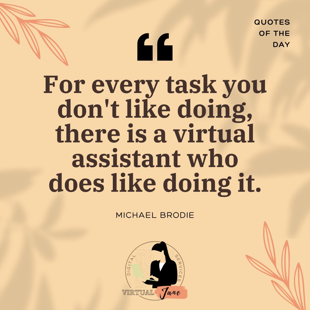 Some people like doing the things you hate doing. And they're called virtual assistants! ❤️

Email me at aejaepablo@gmail.com

#apriljanepabloPH #virtualjanePH #efficientvirtualmanagement #VAapril #efficientvirtualassistantPH #virtualassistantforhire #freelancer