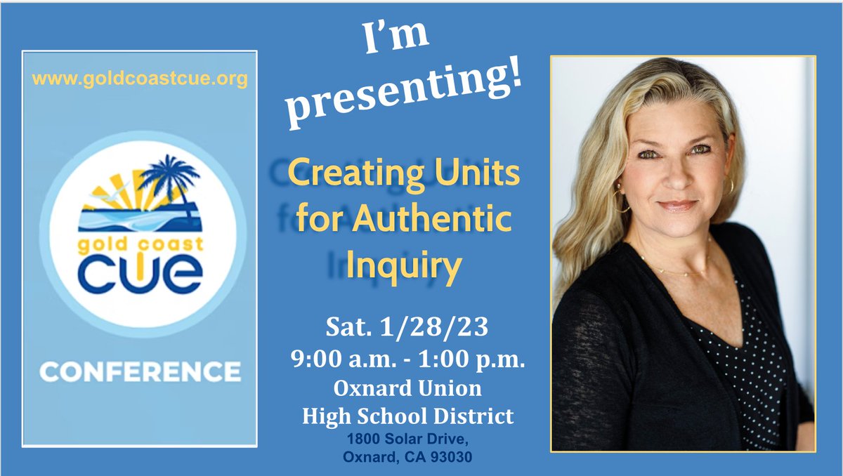 Hey #CUECommunity and @GoldCoastCUE  @cueinc  crew, I hope to see you 1/28 for the #GCCUE conference! If you haven't registered yet: cue.org/events/35490?n…