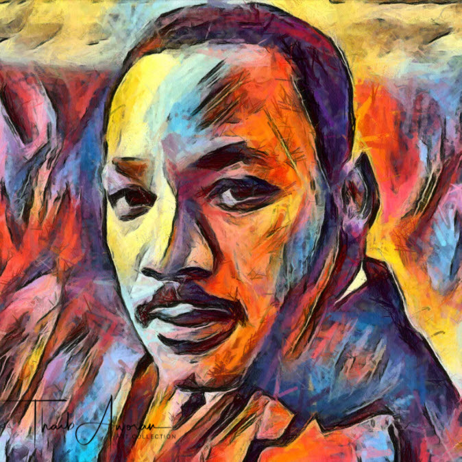 Painting: Dr. Martin Luther King Jr. - Architect of Freedom

disrupt.art/nft/art/46243#…

Available now on @disruptart

#NFT #MLK #DrMartinLutherKingJr #tharbaworan #digitalart #civilrights #king #cryptoart #blockchain  #worldhistory #BlackHistory #UnitedStates #freedom #kingcenter