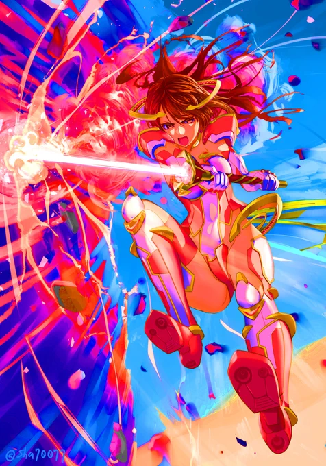 良くなるだぁ?崩壊したわ#絵を彩度100にすると超派手 