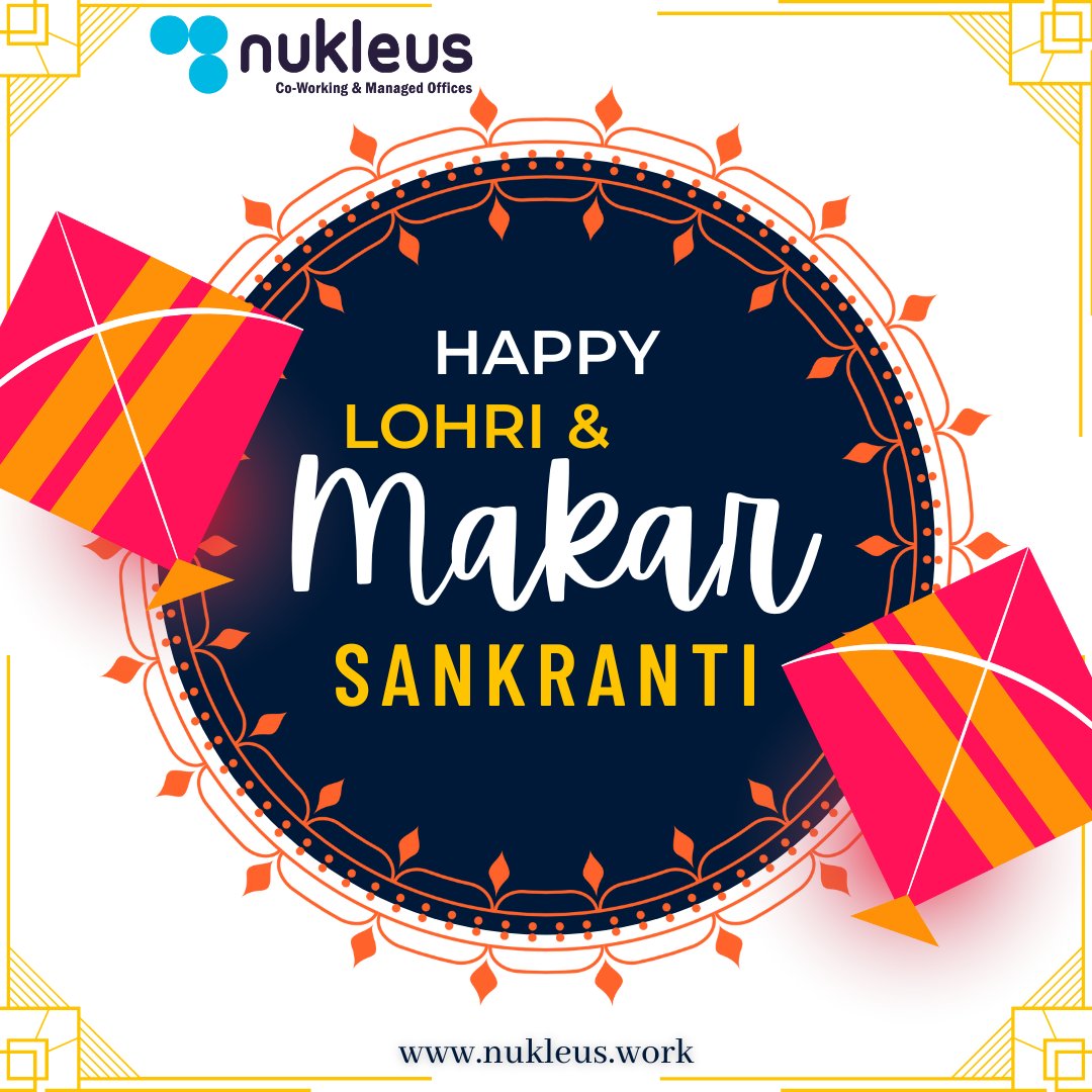NukleusC's tweet photo. #nukleus Wishes you a Happy Lohri and Makar Sankranti
May this lohri & Makar Sankranti usher in goodness, peace, good health and happiness to your life.
#lohri #lohricelebration #makarsankranti #makarsankranti2023 #nukleus #coworkingspace #coworkers #shareandwork https://t.co/7U36UVulqP