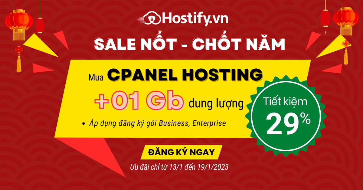 hostifyvn's tweet photo. ❌ ĐỪNG BỎ LỠ CƠ HỘI MUA HOSTING GIÁ TỐT NHẤT TRONG NĂM - 🔥 SALE NỐT - CHỐT NĂM🔥
Từ 13/1 đến 19/1/2023 mua CPANEL HOSTING
↪️ Tặng thêm 1GB dung lượng giúp TIẾT KIỆM lên đến 29% chi phí
👉 Nhanh tay đăng ký: https://t.co/QaorgAaFZf https://t.co/J06vUl0hRP