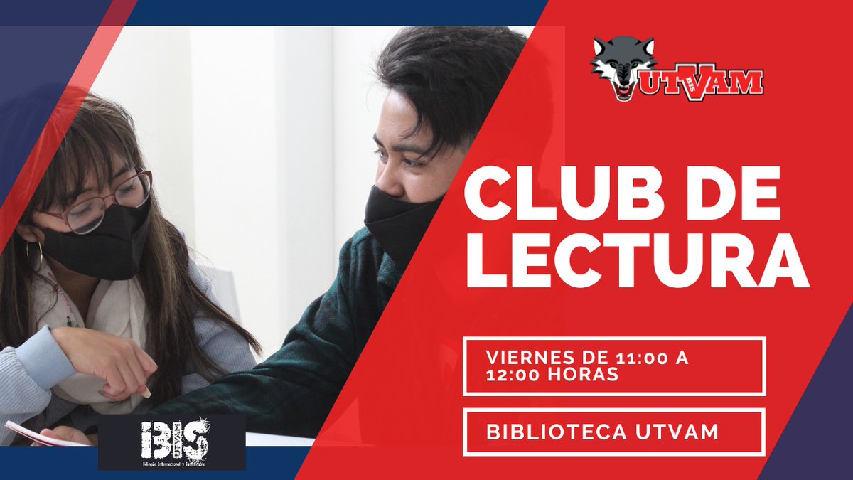 UtvamBis's tweet photo. Las bibliotecas son espacios que te invitan al estudio y al placer de leer.
Te esperamos todos los viernes en la biblioteca de 11:00 a 12:00 horas.
Ven y sé parte de nuestro CLUB DE LECTURA
#UTVAMbis
#WeAreWolves https://t.co/PakROvRAcr