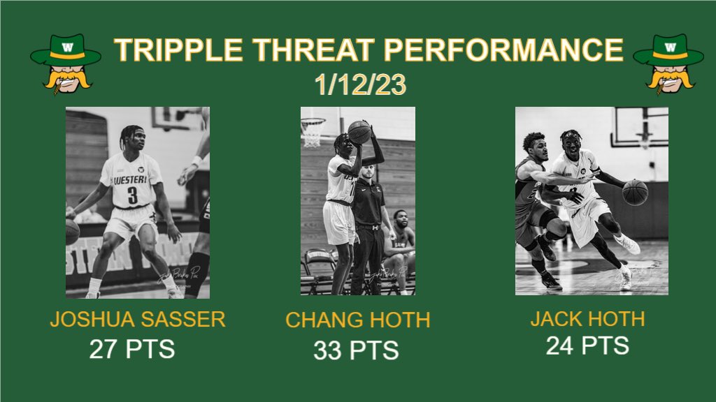 Ro1Coach's tweet photo. Big time game for our Guard corps. Chang Hoth on a tear this week with 44vs Enid and 33 tonight vs Seminole State. Joshua Sasser explodes for 27 and Jack Hoth chips in 24.  Pioneers , the NJCAA leader in threes made per game connects on 16 tonight vs Seminole State. Proud coach! https://t.co/bX7gBR20eO
