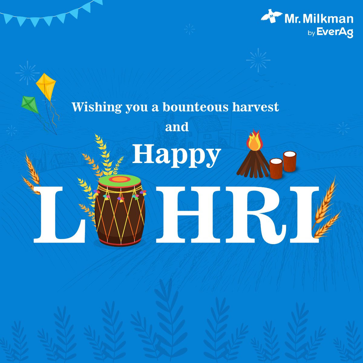Warm wishes on Lohri from the team at Mr.Milkman! May this harvest season bring abundance into our lives. 

#Lohri #HappyLohri #FestivalsOfIndia #MrMilkman #EverAg #AgriTech #DairyFarms #DairyFarming