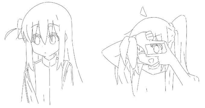 絵の練習でアニメの模写してた 