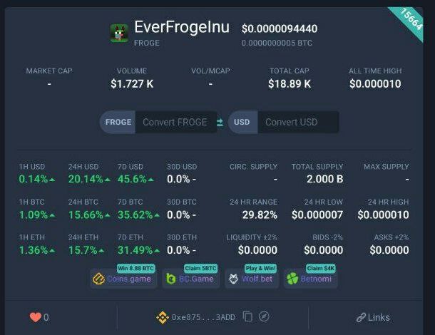 私たちは常緑です 🚀💚💚💚💚💚

弱い手は離れて行くが、強い手が残っている 🦾🦾🦾

🐸 EVERGREEN 🐸 $FROGE CoinToTheMoon

geckoterminal.com/en/bsc/pools/0…

#DogecoinToTheMoon #altcoins #BullRun
