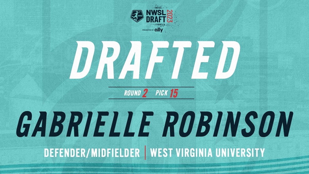 KC Current have selected defender/midfielder <a href="/gabby8411/">gabrielle robinson</a> from West Virginia with the 15th pick in the 2023 #NWSLDraft.