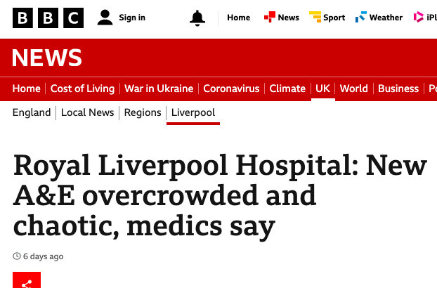 @TVRav The new Liverpool hospital has 210 fewer beds than the 1970s hospital it replaces & its A&E is in chaos for that reason. That decision was signed off by a Tory minister 8yrs ago. This is Toryism coming to fruition.