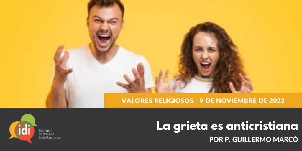 📆 LO QUE DEJÓ EL 2022

“LA GRIETA ES ANTICRISTIANA”. En noviembre, el P. Guillermo Marcó nos recordaba que los postulados del Evangelio colisionan con la intolerancia política que hoy afecta no solo a la Argentina, sino a otros países.

📎 bit.ly/3WoBVDW