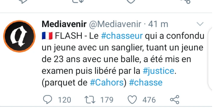 RomainBLOT11's tweet photo. #RIPYanis et surtout courage à ses parents
1 "peu dans le même genre" le chasseur qui a tué 1 innocent "prend" la même peine et ne mettra pas 1 pied en prison https://t.co/BQzVc1ve9P