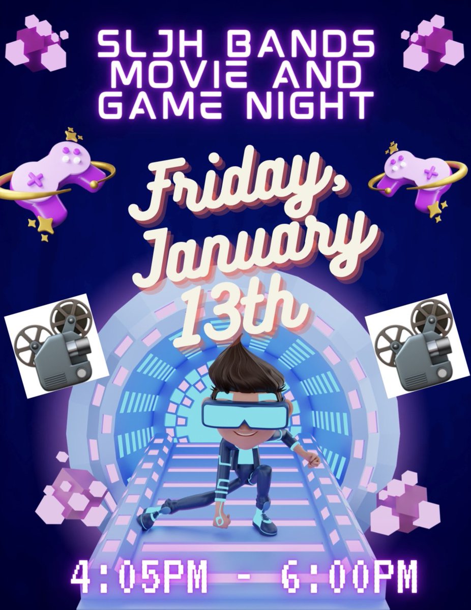 🎊🎊🎊We can’t wait for tomorrows (Friday the 13th) Band, Game and Movie Night from 4-6pm!! It’s going to be a blast!!🎊🎊🎊 #SuperSmashBrosUltimate #band #katyisd #sevenlakesjuniorhigh #sljh