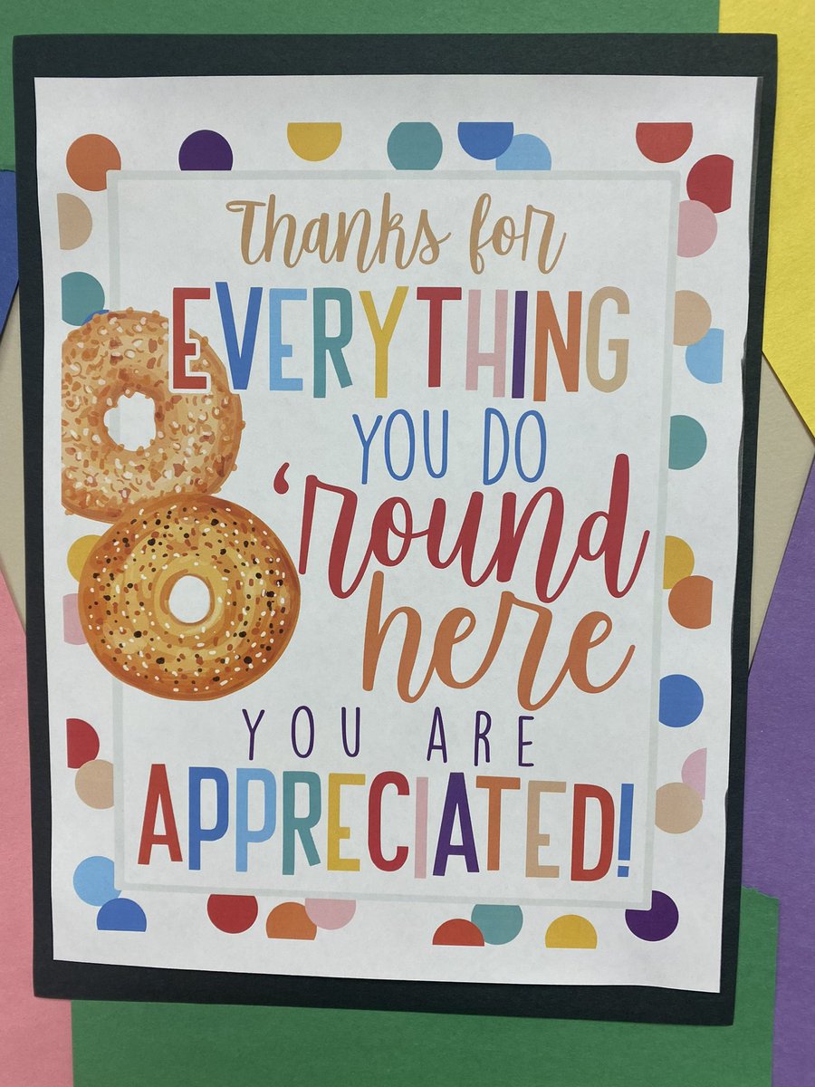 steve_jones52's tweet photo. Saturday is national bagel day so we’re treating the @weRCharles staff to breakfast for everything they do ‘round here! They are am amazing staff and help make Charles the premier elementary school! @allin4RCSkids @BHazelbaker https://t.co/bA5UkyyH61