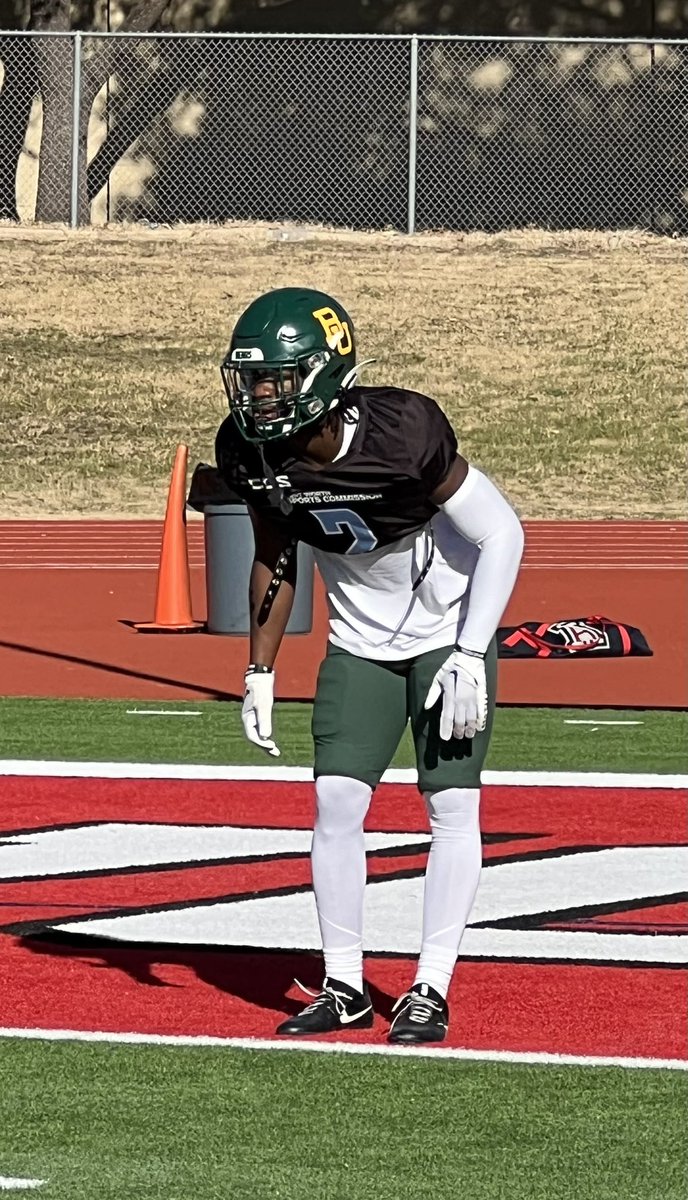 Great to have @cmorgan_4 of @BUFootball at the 2023 @CGSAllStar ✅ #5 tackler on the team with 48 Total Tackles ✅ Team leader in INT’s with 3 #CGS2023