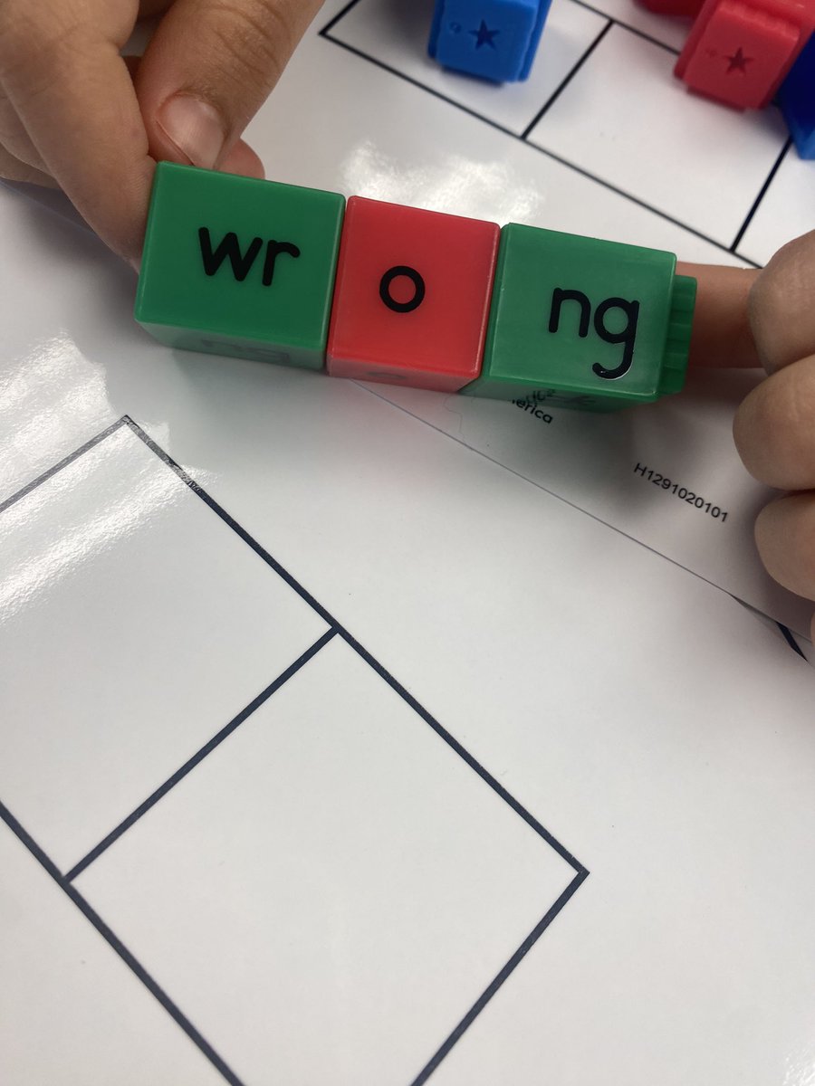 Unifix cubes aren’t just for math 🙃 Third graders are using hands on materials to work on building words. <a href="/FairhillES/">FairhillES</a>