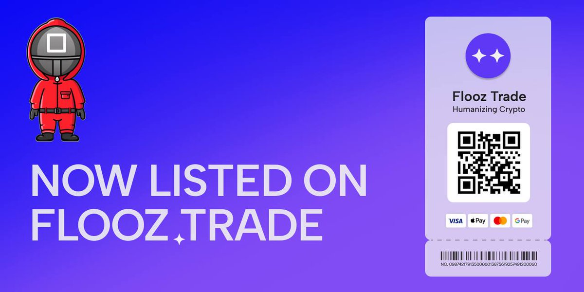 Squids! 

We are now listed on flooz.trade with logo and socials!!

You can now buy $SQUID2 / #Squid2 with Apple Pay, Credit card and Google pay! #ETH #BTC $BTC $ETH @flooz_inc 

flooz.trade/trade/0x3F10D4…
