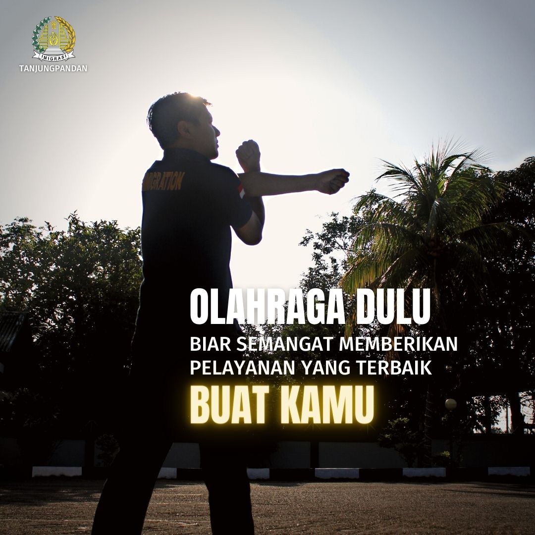 kanim_tjpandan's tweet photo. Kanim Tanjungpandan Kemenkumham Babel: Olahraga harus rutin ya sahabat mido biar tubuh tetap bugar agar bisa terus memberikan pelayanan yang prima untuk anda
@Kemenkumham_RI 
@kumham_babel 
@kakanimtjpandan
Harun Sulianto
#KumhamBabel 
#HarunSulianto 
#kanimtnjgpndn https://t.co/AyoYDL8GMX