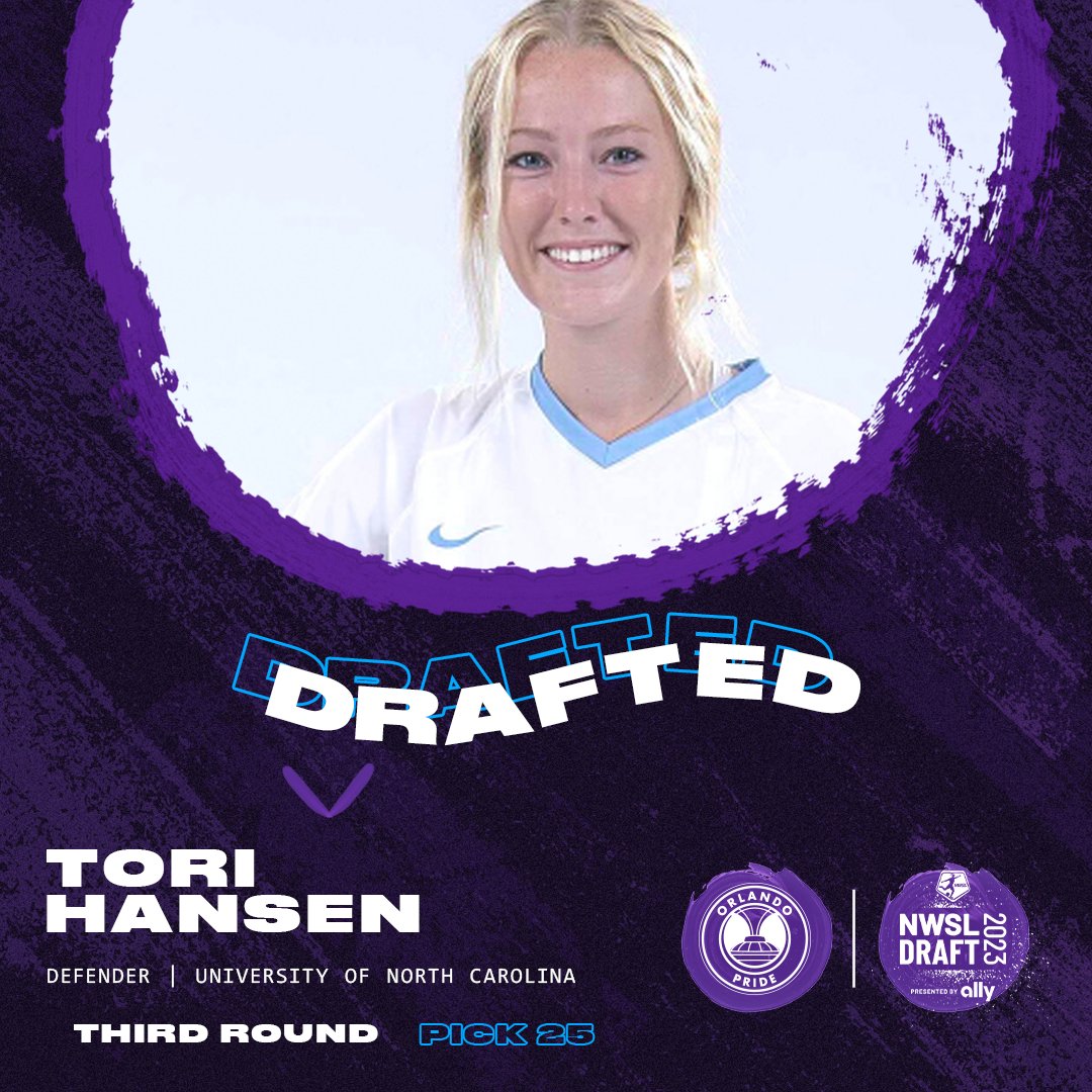 Another one! 💪 With the 25th overall pick, we select defender Tori Hansen from North Carolina!