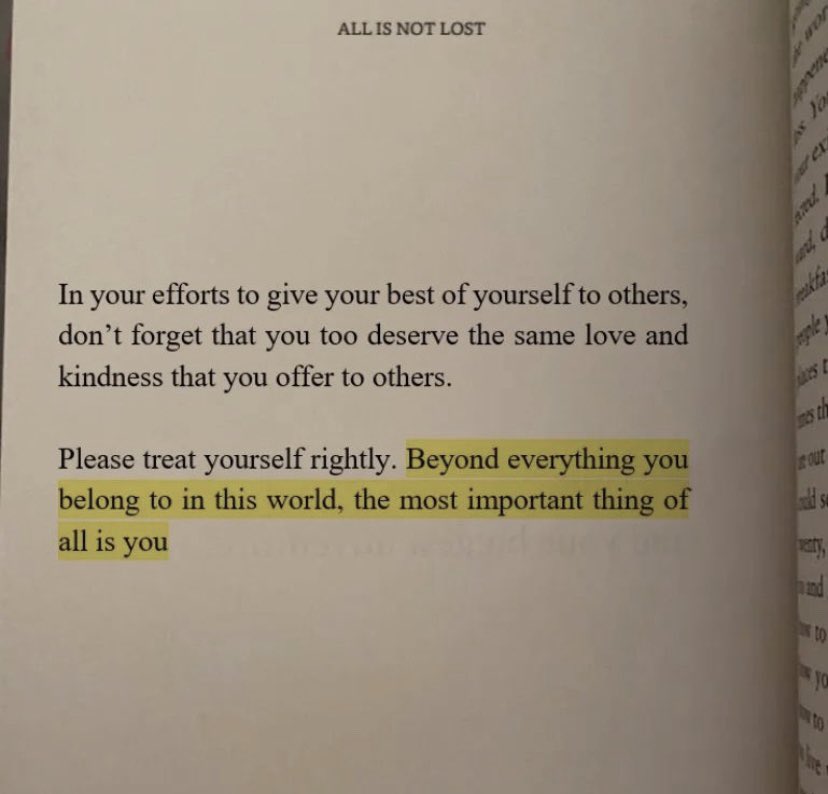 please treat yourself rightly