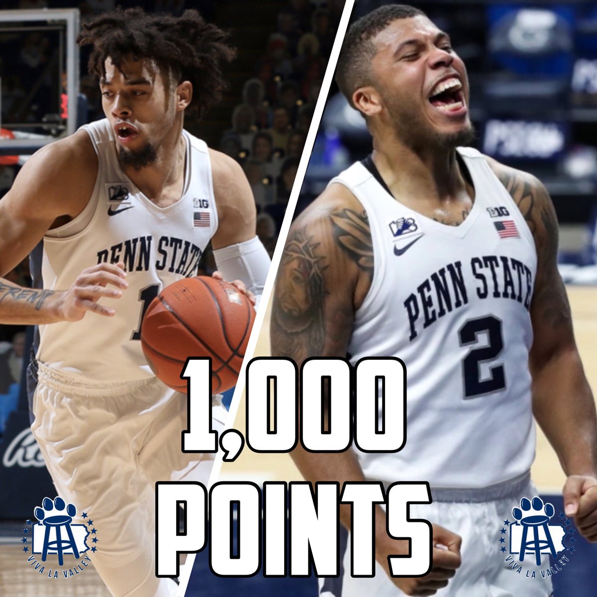 Congrats to <a href="/mylesd12_/">Myles Dread</a> and @llseth23  for scoring 1,000 points‼️