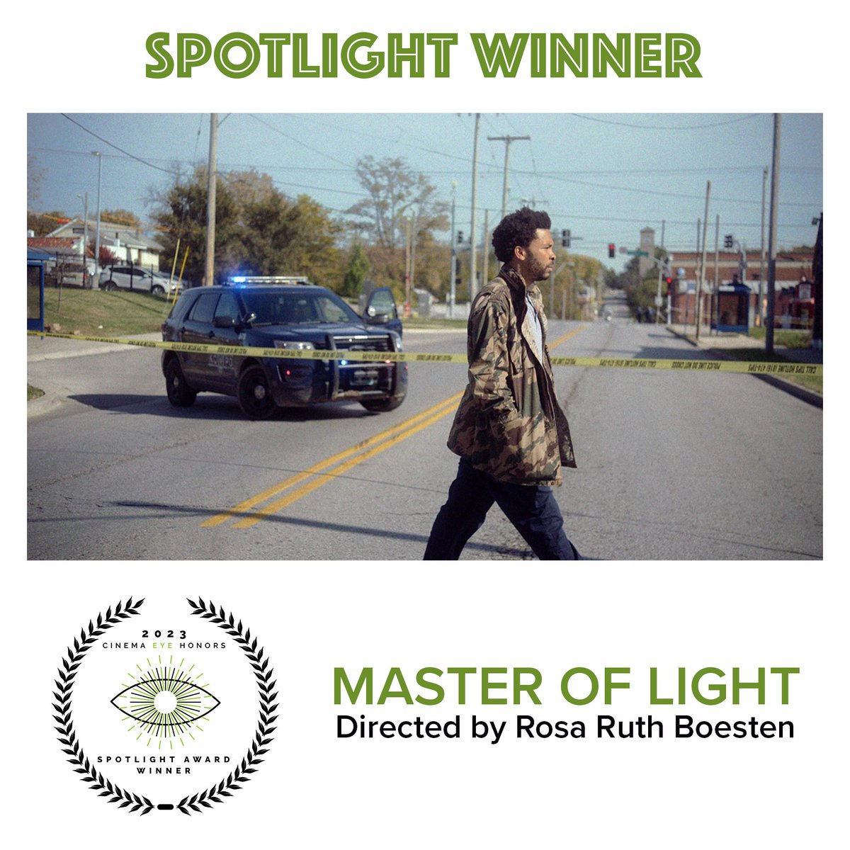 cinemaeyehonors's tweet photo. This year’s Spotlight award goes to #MasterofLight directed by Rosa Ruth Boesten #CEH2023 https://t.co/wtvEmnoaeL