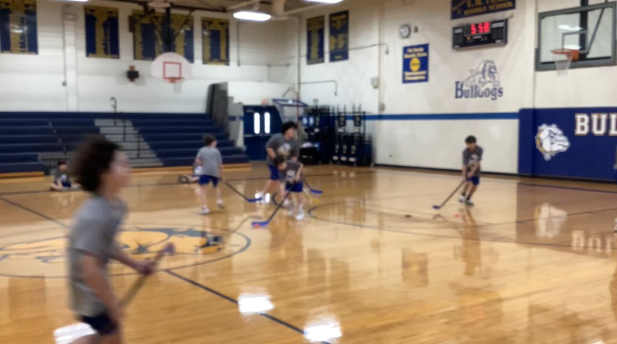 CoachA_Ramirez's tweet photo. It’ Floor Hockey time in PE. 6th Grade having some fun practicing their Hockey skills. Floor Hockey tournament coming soon🏒🥅 @NISDPease @NISD_PE #BulldogNation https://t.co/XnS3mN8wqh