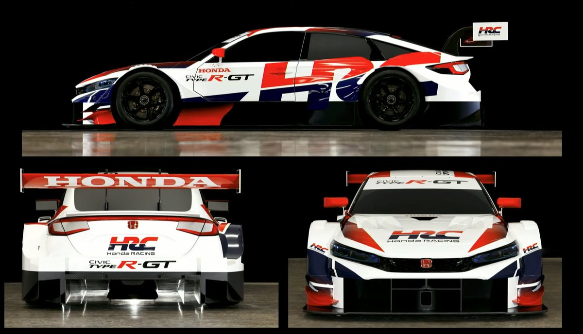geinou's tweet photo. More pictures of Honda's new GT500 challenger for 2024: The Honda Civic Type R-GT. #SUPERGT #TAS2023 https://t.co/sxyirJn7xK