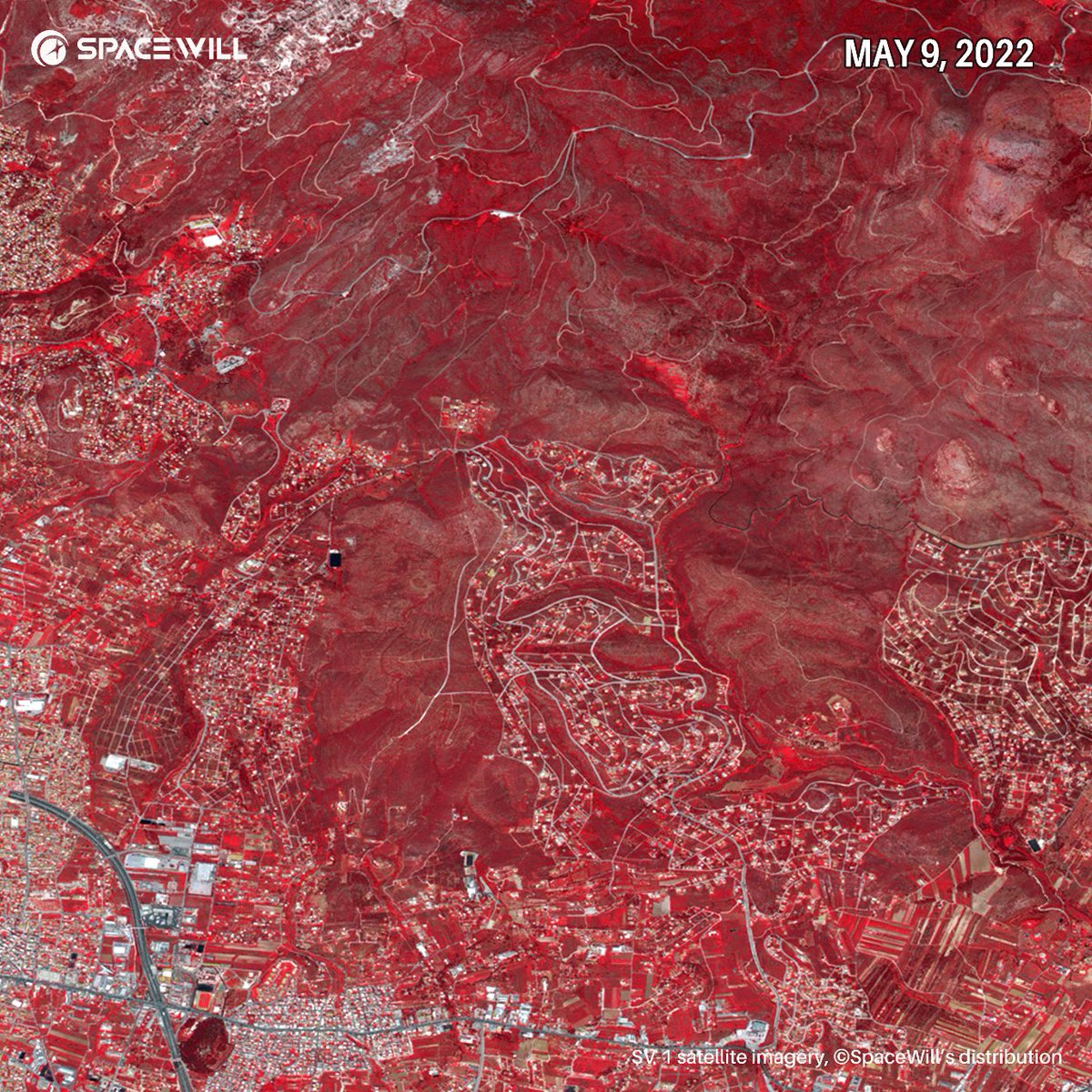 spacewillinfo's tweet photo. SpaceWill's #2022Lookback on 12 Global Events:
8. Wildfires🔥 Burnt in Europe, the Middle East and North Africa in Summer 2022.
The before-after images showed a large burnt scar left by a horrible wild fire in Greece’s Mt. Penteli. #GFsatellites #EO #RS https://t.co/eRkDtQT2a0