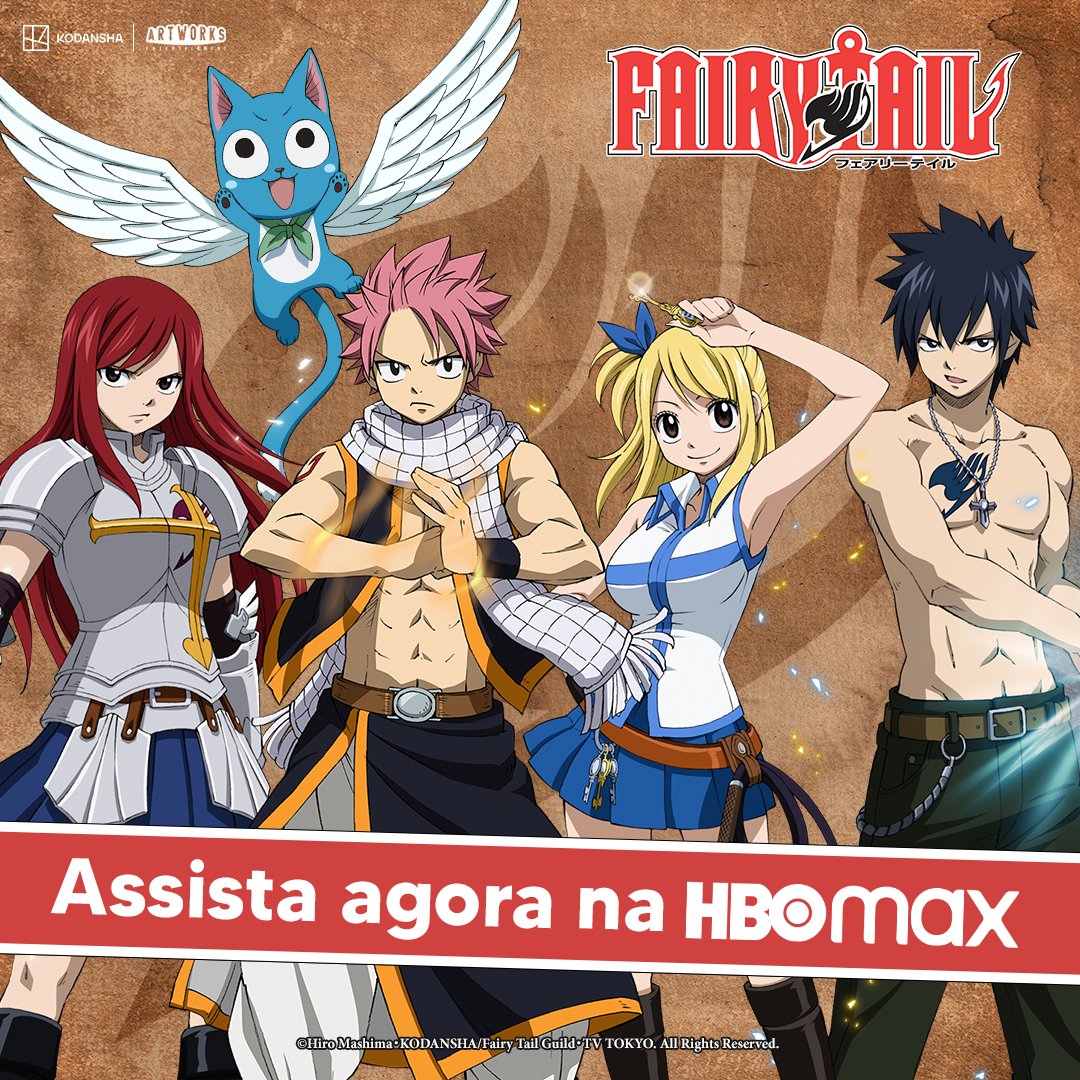 Dublagem de Fairy Tail chega ao HBO Max