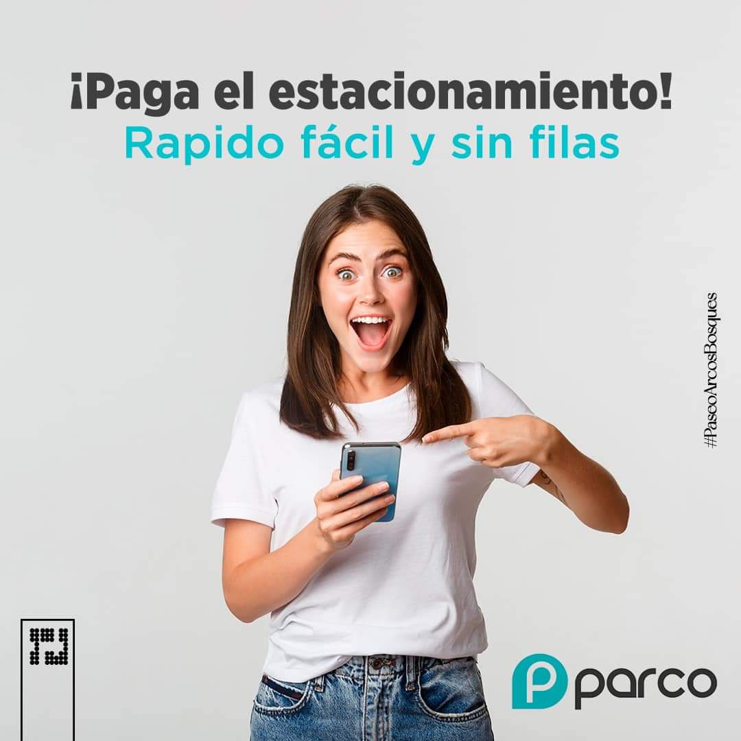 En tu próxima visita a #PaseoArcosBosques, paga el estacionamiento🚗 con tu tarjeta y olvídate de las filas.

Descarga Parco👇 
APP STORE: apple.co/3b46wkH 
GOOGLE PLAY: bit.ly/3eWUcUq